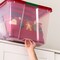 IRIS Christmas Plastic Storage Bins with Lids and Secure Latching Buckles, Holiday Red
